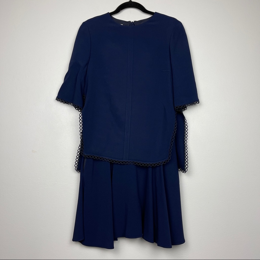 Stella McCartney Eyelet Trim Blue Layered Dress - Picture 3 of 10